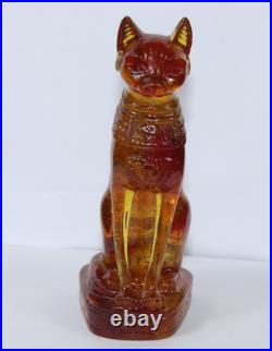 RARE ANCIENT EGYPTIAN ANTIQUE Bastet Cat Bast Amber Statue Stone Egypt History