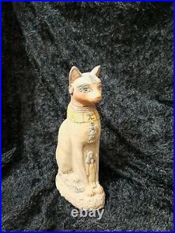 RARE ANCIENT EGYPTIAN ANTIQUE Bastet Cat Bast Statue Stone 1659-1514 BC