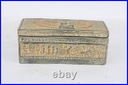 RARE ANCIENT EGYPTIAN ANTIQUE ISIS Winged with Harvest Farmer Box Egypt History