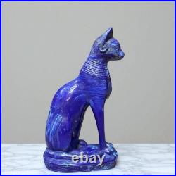 RARE ANCIENT EGYPTIAN ANTIQUE Malachite Statue Of Goddess Bastet Cat Egypt BC