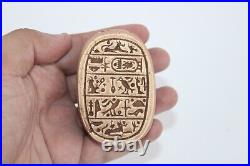 RARE ANCIENT EGYPTIAN ANTIQUE Scarab With Protection Hieroglyphic Symbols EGYHIS