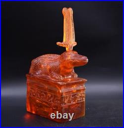 RARE ANCIENT EGYPTIAN ANTIQUE Statue God Sobek Crocodile for Amber Stone Egypt