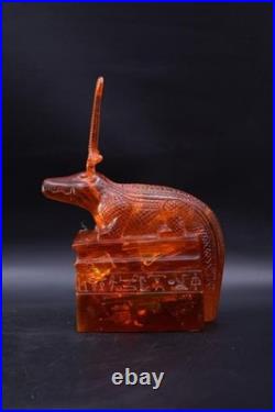 RARE ANCIENT EGYPTIAN ANTIQUE Statue God Sobek Crocodile for Amber Stone Egypt