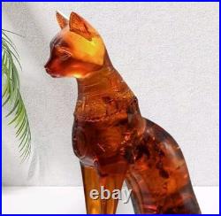 RARE ANCIENT EGYPTIAN ANTIQUE Statue Goddess Bastet Cat for Amber Stone Egypt BC