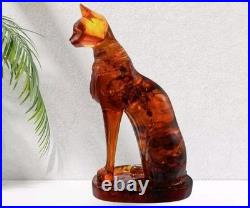 RARE ANCIENT EGYPTIAN ANTIQUE Statue Goddess Bastet Cat for Amber Stone Egypt BC