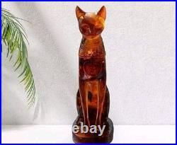 RARE ANCIENT EGYPTIAN ANTIQUE Statue Goddess Bastet Cat for Amber Stone Egypt BC