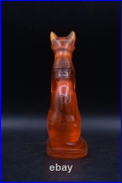 RARE ANCIENT EGYPTIAN ANTIQUE Statue Goddess Bastet Cat for Amber Stone Egypt BC