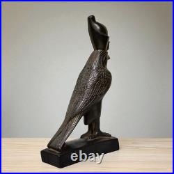 RARE ANCIENT EGYPTIAN ANTIQUITIES Black Statue God Horus As Falcon Bird Egypt BC