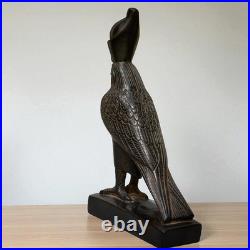 RARE ANCIENT EGYPTIAN ANTIQUITIES Black Statue God Horus As Falcon Bird Egypt BC
