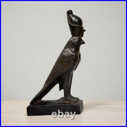 RARE ANCIENT EGYPTIAN ANTIQUITIES Black Statue God Horus As Falcon Bird Egypt BC