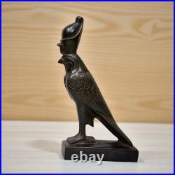 RARE ANCIENT EGYPTIAN ANTIQUITIES Black Statue God Horus As Falcon Bird Egypt BC