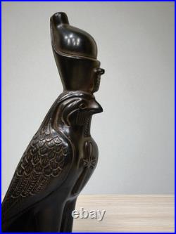 RARE ANCIENT EGYPTIAN ANTIQUITIES Black Statue God Horus As Falcon Bird Egypt BC