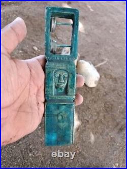 RARE ANCIENT EGYPTIAN ANTIQUITIES Goddess Hathor Sistrum (Musical Instrument) BC