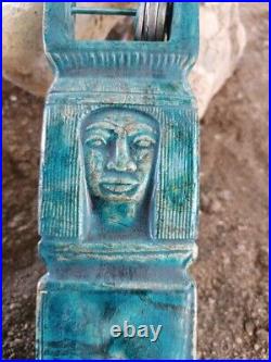 RARE ANCIENT EGYPTIAN ANTIQUITIES Goddess Hathor Sistrum (Musical Instrument) BC