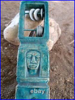 RARE ANCIENT EGYPTIAN ANTIQUITIES Goddess Hathor Sistrum (Musical Instrument) BC