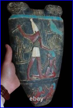 RARE ANCIENT EGYPTIAN ANTIQUITIES King Narmer Palette Double Face Pharaonic BC
