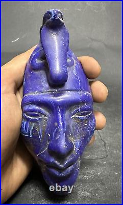 RARE ANCIENT EGYPTIAN ANTIQUITIES Mask Pharaonic for King Akhenaten Egyptian BC