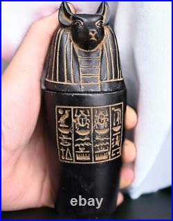 RARE ANCIENT EGYPTIAN ANTIQUITIES Set 4 Canopic Jars to Sons Horus Handmade BC