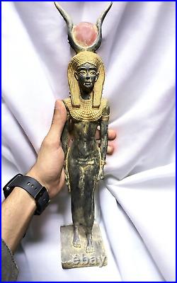 RARE ANCIENT EGYPTIAN ANTIQUITIES Statue Goddess Of heaven Hathor Egypt BC