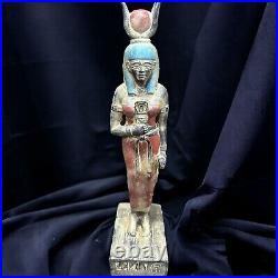 RARE ANCIENT EGYPTIAN ANTIQUITIES Statue Large Hathor Goddess Of Sky Pharaonic