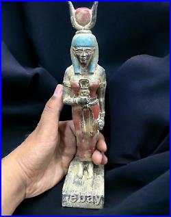 RARE ANCIENT EGYPTIAN ANTIQUITIES Statue Large Hathor Goddess Of Sky Pharaonic