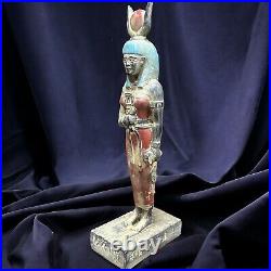 RARE ANCIENT EGYPTIAN ANTIQUITIES Statue Large Hathor Goddess Of Sky Pharaonic