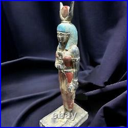 RARE ANCIENT EGYPTIAN ANTIQUITIES Statue Large Hathor Goddess Of Sky Pharaonic