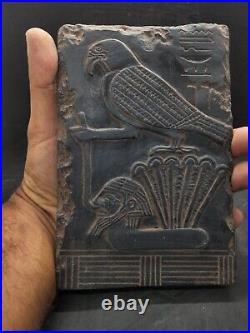 RARE ANCIENT EGYPTIAN ANTIQUITIES Stela Relief for God Horus Falcon Pharaonic BC