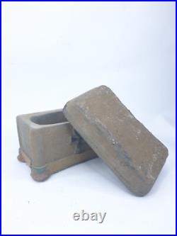 RARE ANTIQUE ANCIENT EGYPTIAN Jewelry Box Key of Life with Magic Hieroglyphic