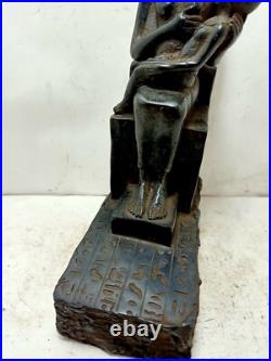 RARE ANTIQUE ANCIENT EGYPTIAN Statue Seated Goddess Isis Nursing Horus