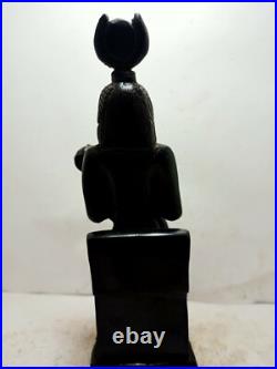 RARE ANTIQUE ANCIENT EGYPTIAN Statue Seated Goddess Isis Nursing Horus