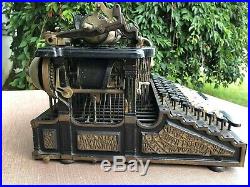 RARE Antique 1890s Smith Premier No1 Manual Typewriter Up Strike 76 Keys Nice