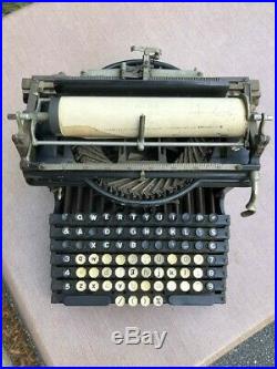 RARE Antique 1890s Smith Premier No1 Manual Typewriter Up Strike 76 Keys Nice