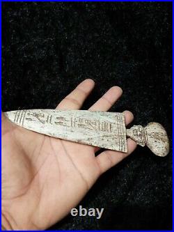 RARE Antique EGYPTIAN ANTIQUES Pharaonic Dagger STONE