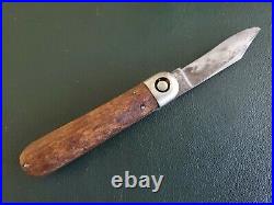 RARE Antique Press Button Co. Walden NY. NON- AUTOMATIC FOLDING POCKET KNIFE
