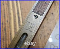 RARE Antique STANLEY SWEETHEART Mahogany Wood FULL BRASS #1193 LEVEL 24? Nice