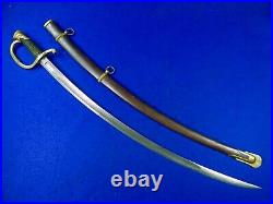 RARE Antique US Civil War Ames Artillery Officer's Engraved Sword with Scabbard