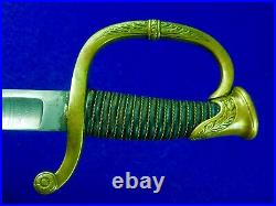 RARE Antique US Civil War Ames Artillery Officer's Engraved Sword with Scabbard