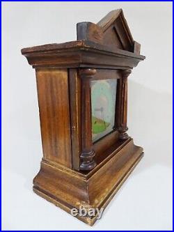 RARE Antique c. 1882 Bomelstein Jewelers Brooklyn NYC Chiming Oak Mantel Clock