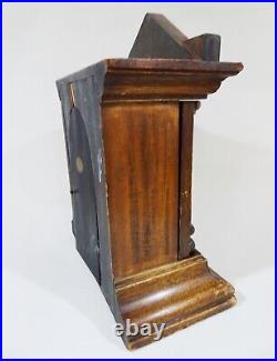 RARE Antique c. 1882 Bomelstein Jewelers Brooklyn NYC Chiming Oak Mantel Clock