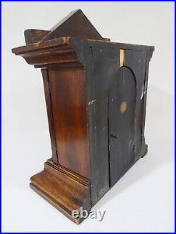 RARE Antique c. 1882 Bomelstein Jewelers Brooklyn NYC Chiming Oak Mantel Clock