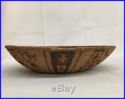 RARE, Early Native American Yavapai/Western Apache Polychrome Basket -Circa 1890