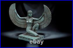 RARE Egyptian Artifacts Of Authentic Pharaonic Winged Statue Of Goddess Isis Bc