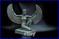 RARE Egyptian Artifacts Of Authentic Pharaonic Winged Statue Of Goddess Isis Bc