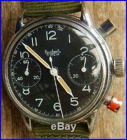RARE Post-WW2 Aviator's Fliegerchronograph LUFTWAFFE Pilot's HANHART 2 Button