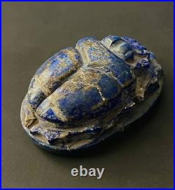 REAL EGYPTIAN ANTIQUITIES SCARAB EGYPT ORIGINAL LABIS LAZULI Blue STONE BC