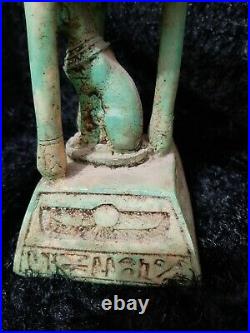 Raer Antique Anubis Ancient Egyptian God of the Afterlife Figurine Green Stone