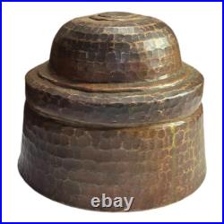Rare 1850's Old Vintage Antique Copper Fine Handcrafted Beautiful Jewelry Box