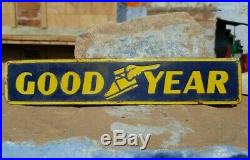 Rare 1930's Old Antique Vintage Goodyear Tyre's Ad. Porcelain Enamel Sign Board