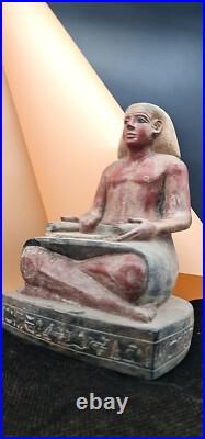 Rare Ancient Antique Pharaonic Egyptian Writer Statue Antiques BC Scribe